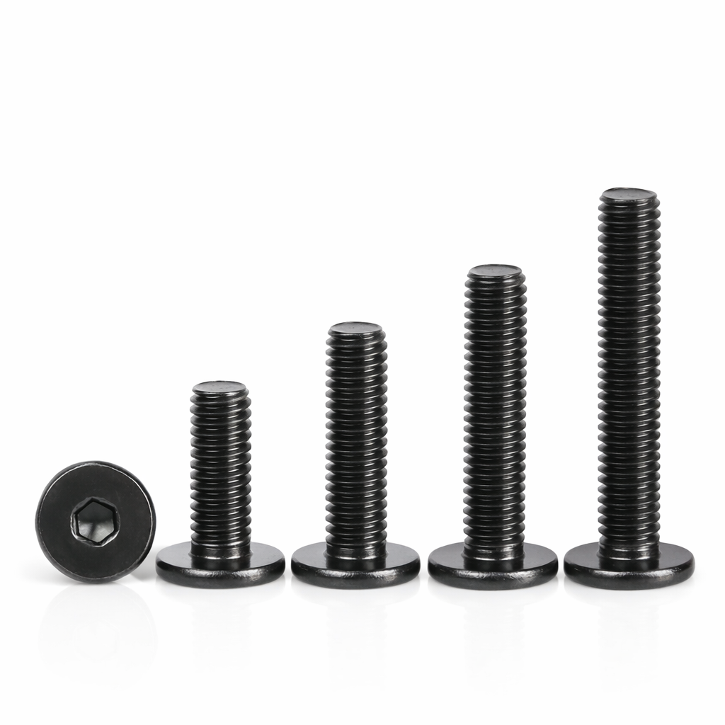 Low Profile Thin Head Black Oxide Bolts Hex head - M5