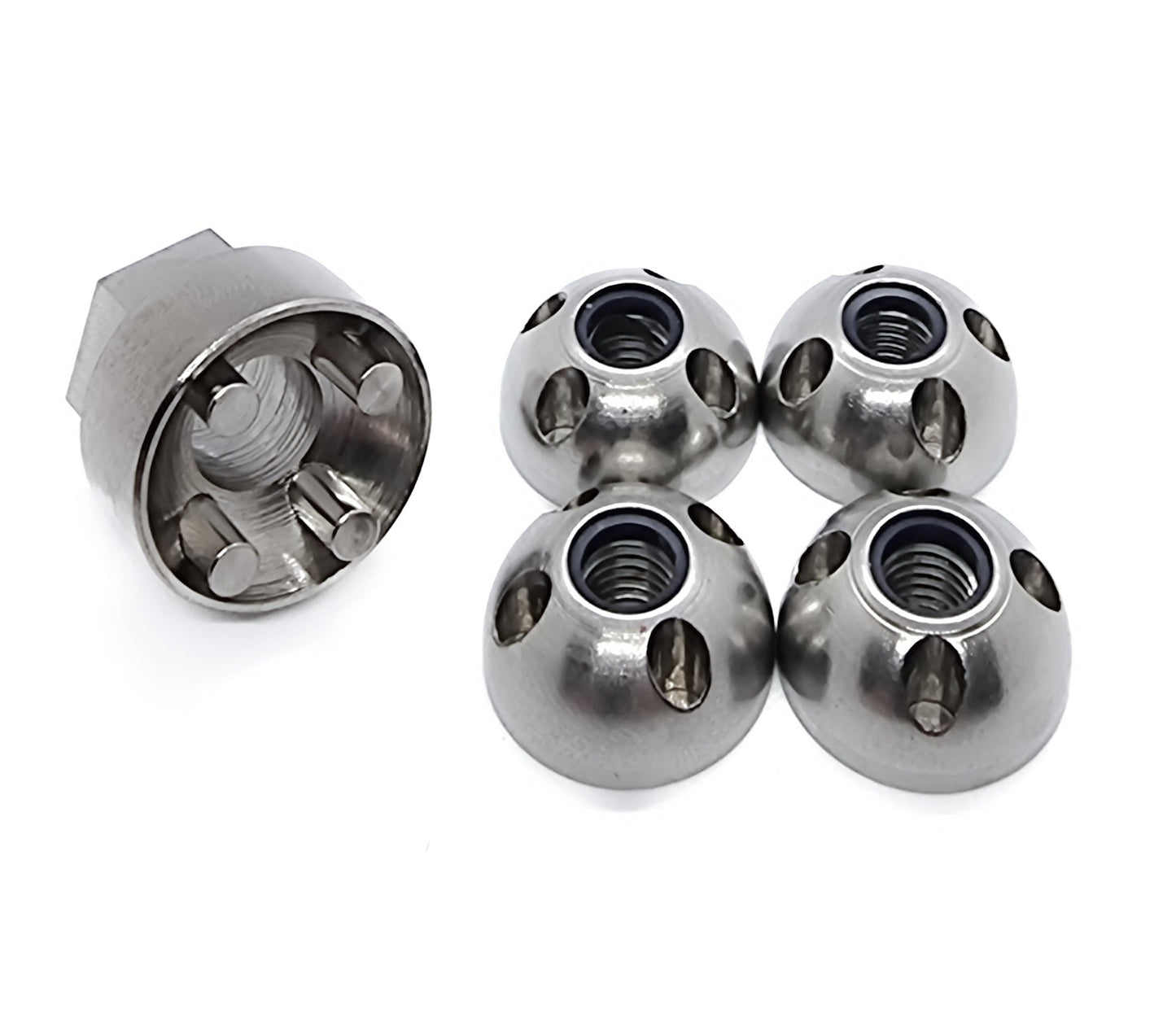 4-Hole Anti-Theft Tamperproof Security Nuts with Nyloc - M8