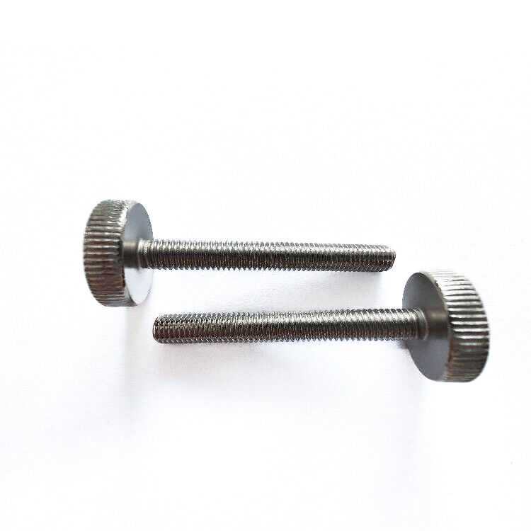 Steel Knurled Thin Head Thumb Screw M3 6mm to 30mm - Nickel