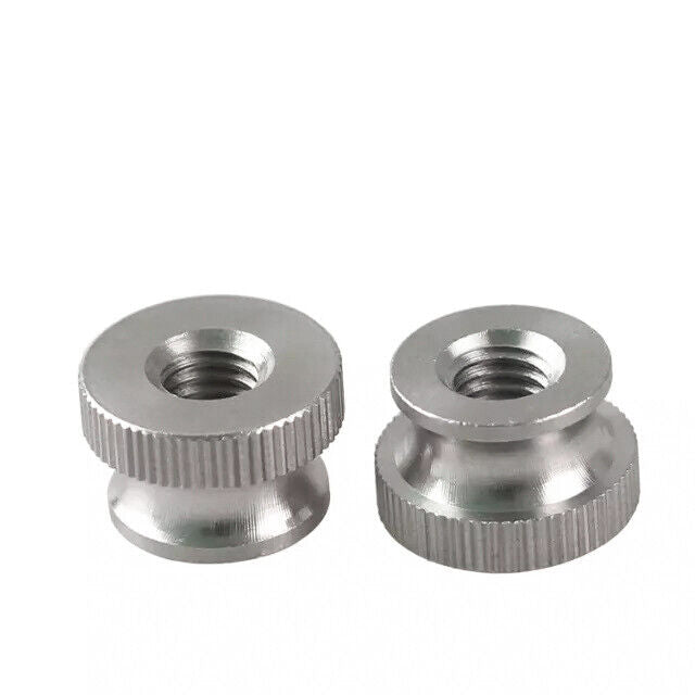 Steel Knurled Thin Head Thumb Screw M5 8mm to 40mm - Nickel