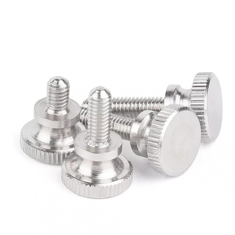 Steel Knurled Step Thumb Screw M4 6mm to 40mm - Nickel