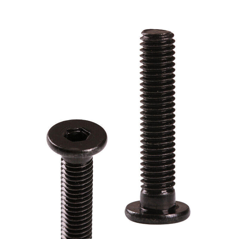 M5 Ultra Thin Wafer | Flat Head Low profile Screws | Bolt | Allen Key | Black 6-65mm