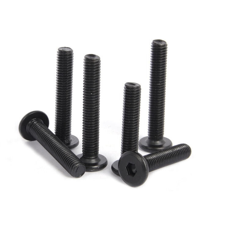 M5 Ultra Thin Wafer | Flat Head Low profile Screws | Bolt | Allen Key | Black 6-65mm