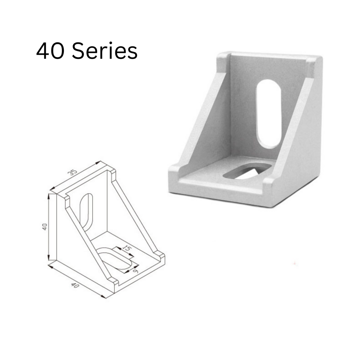 Aluminium Profile L Corner Joint 90 Degree Right Angle Bracket 20/30/40 Series