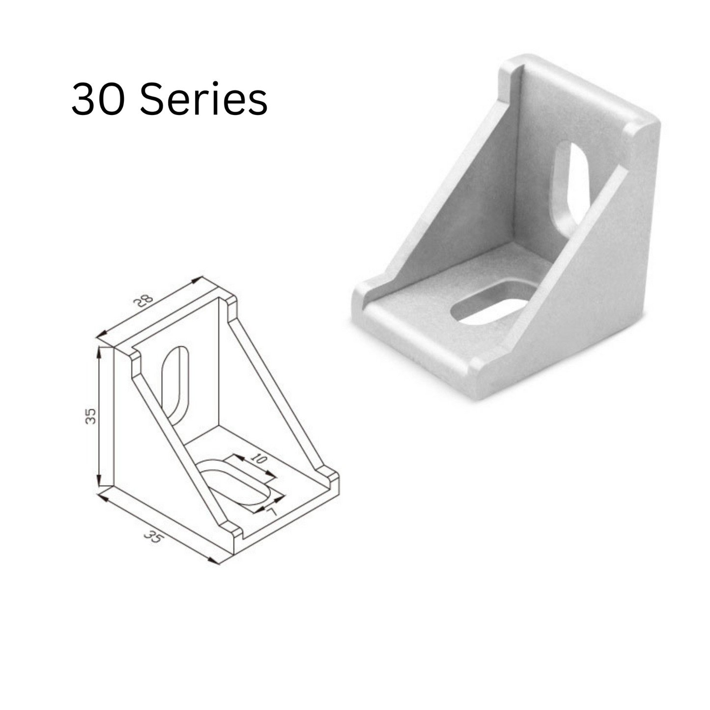 Aluminium Profile L Corner Joint 90 Degree Right Angle Bracket 20/30/40 Series