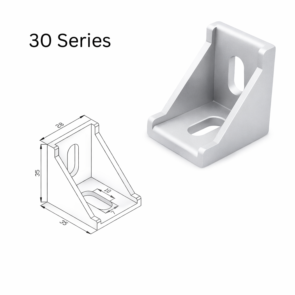 Aluminium Profile L Corner Joint 90 Degree Right Angle Bracket 20/30/40 Series