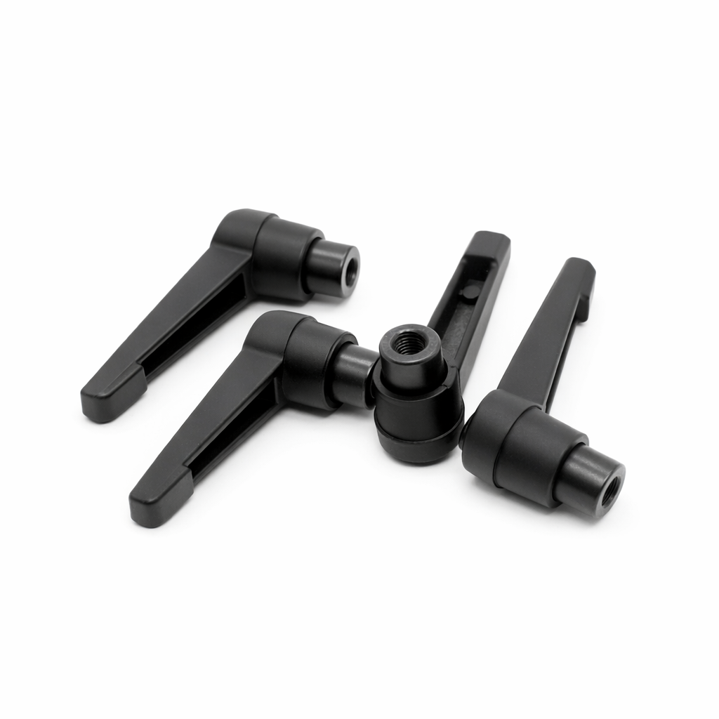 Machine Handle Adjustable Clamping Lever - Black - Female
