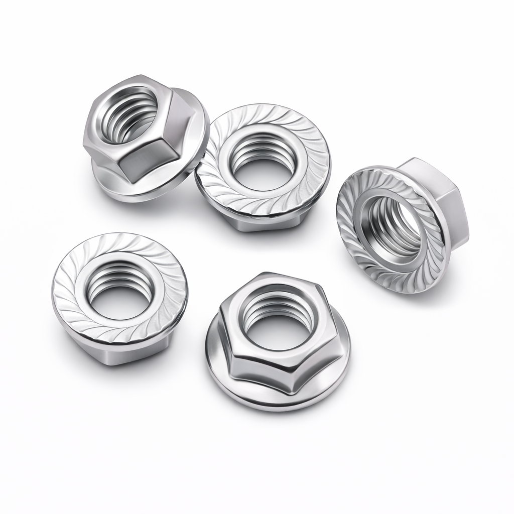 Serated Flanged Nuts M4-M8
