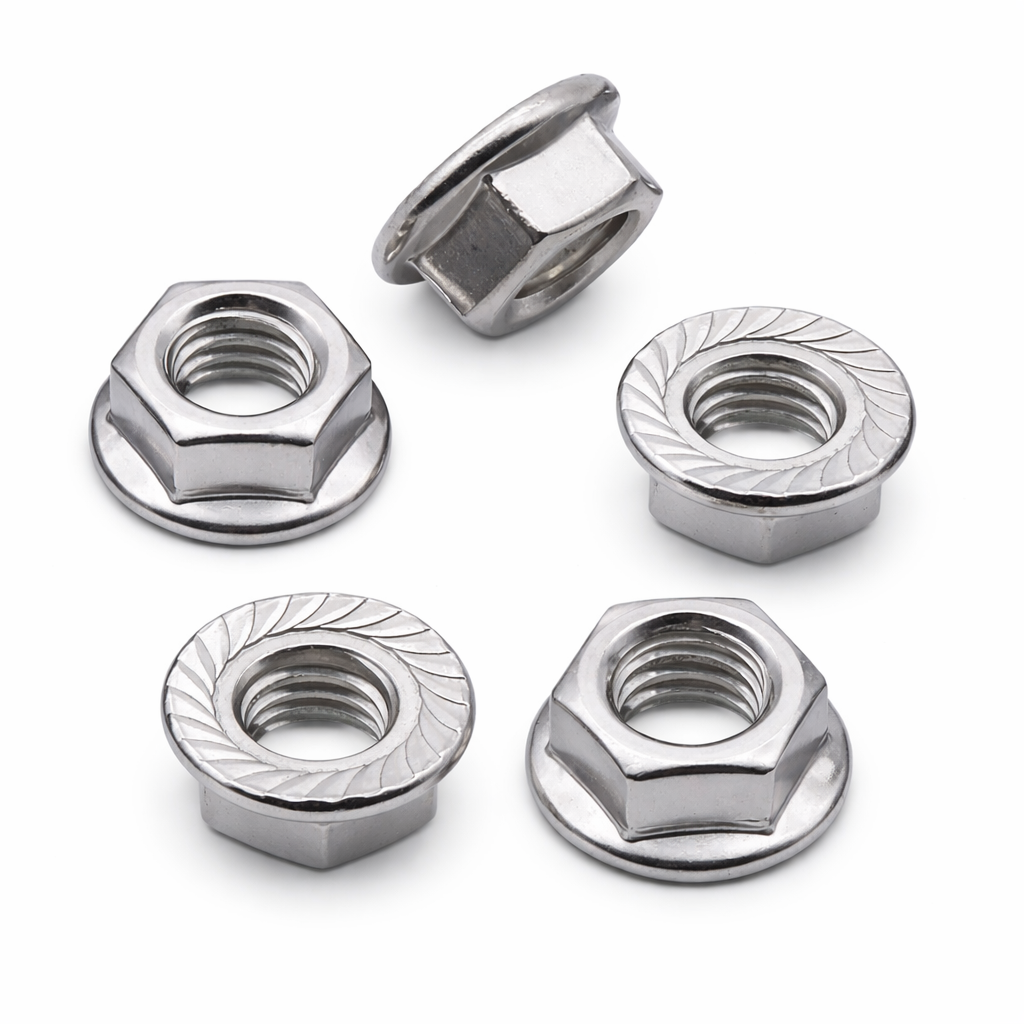 Serated Flanged Nuts M4-M8