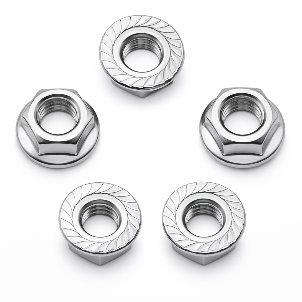 Serated Flanged Nuts M4-M8