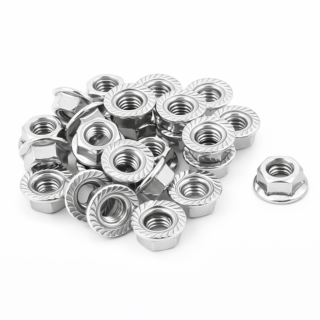 Serated Flanged Nuts M4-M8