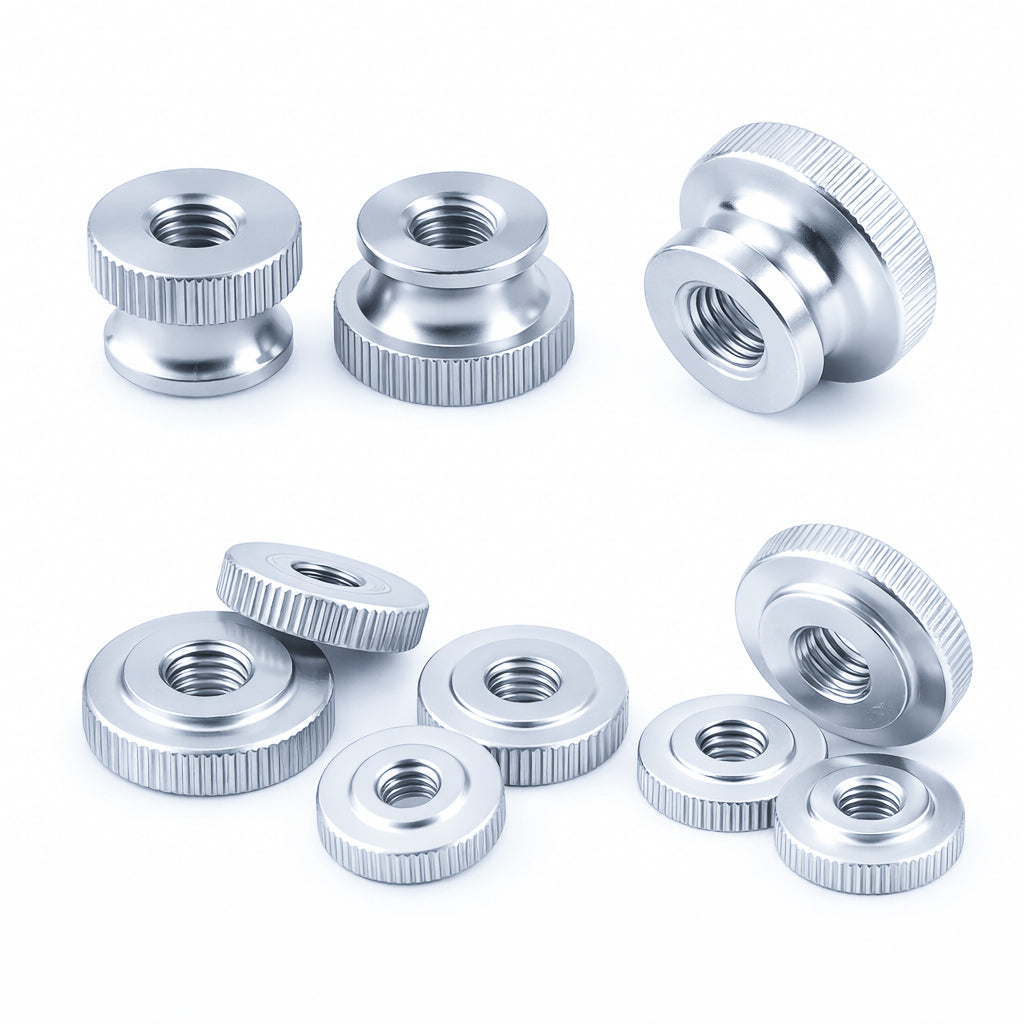 Steel Knurled Step Thumb Nut - Zinc
