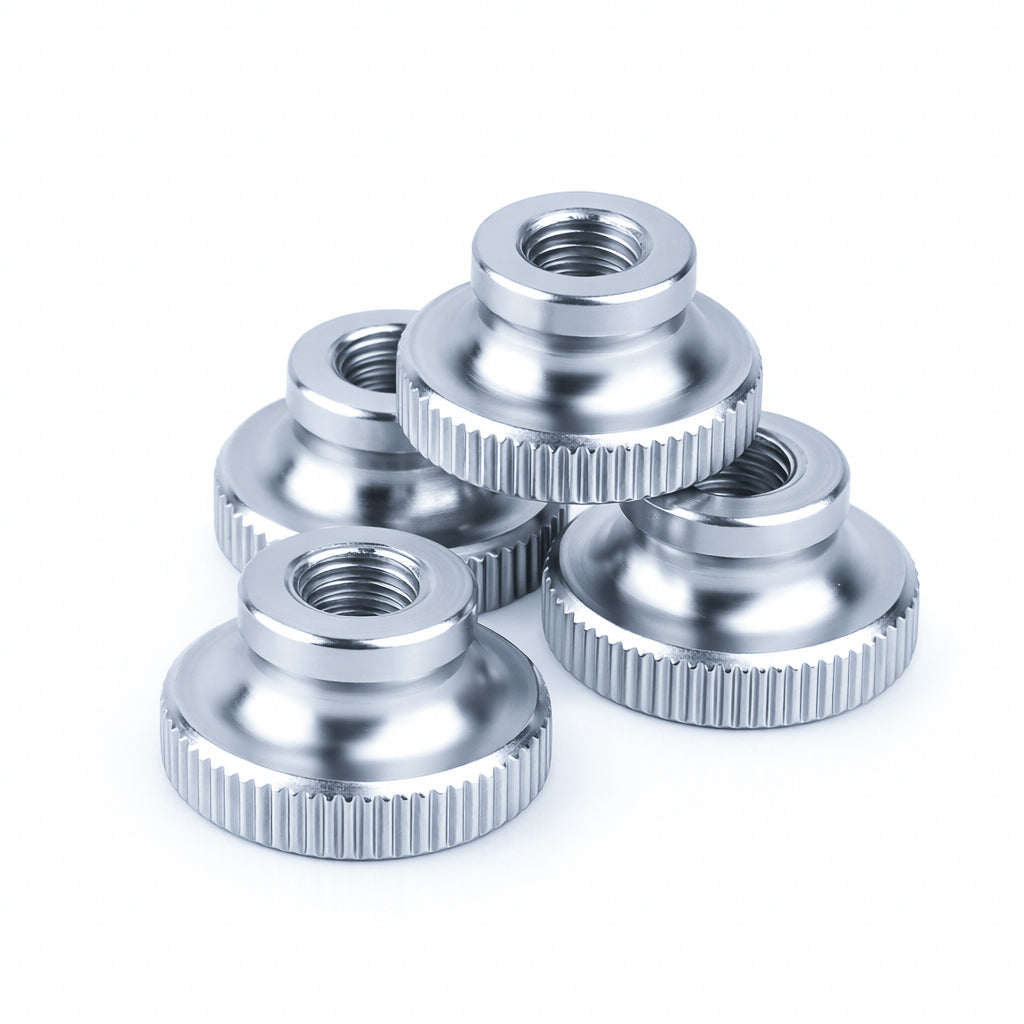 Steel Knurled Step Thumb Nut - Zinc