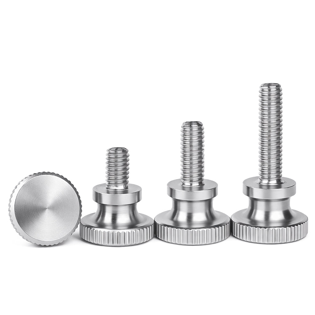 Steel Knurled Step Thumb Screw - Nickel