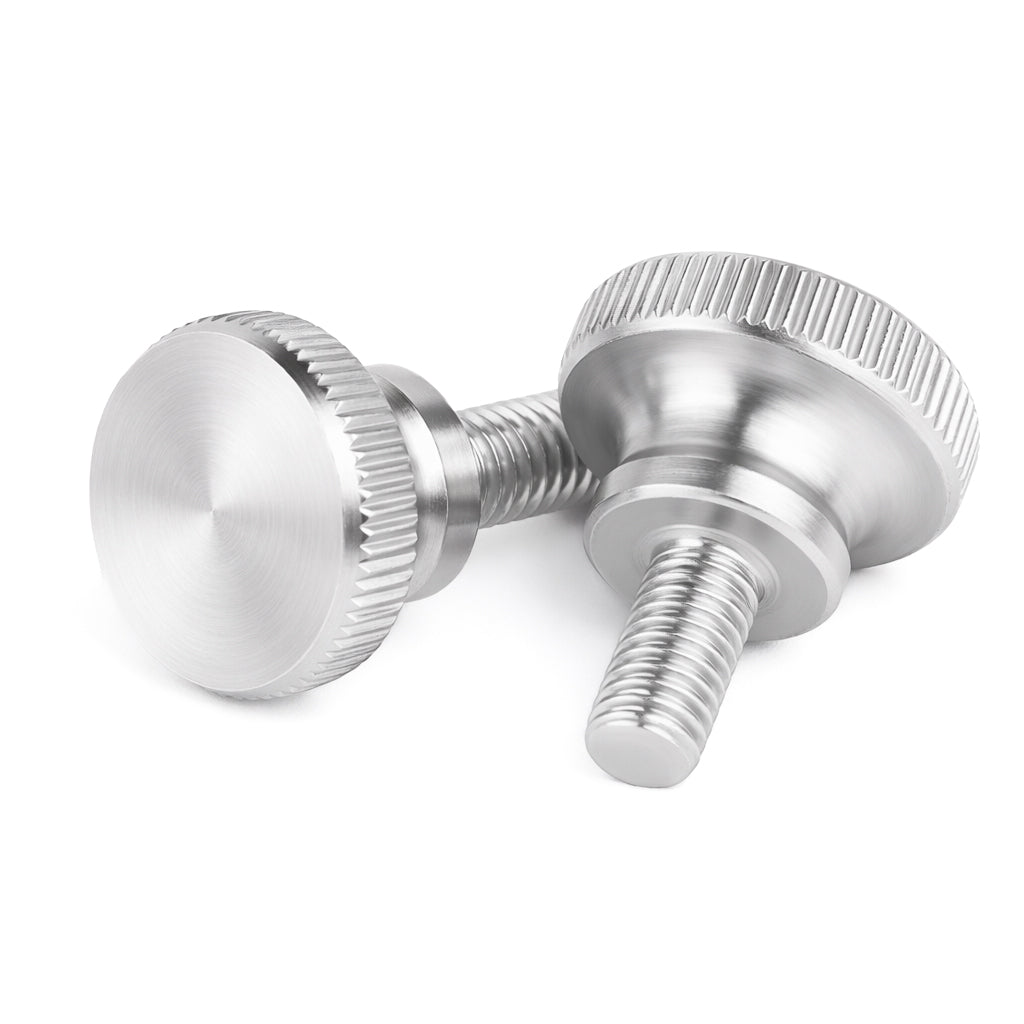 Steel Knurled Step Thumb Screw - Nickel