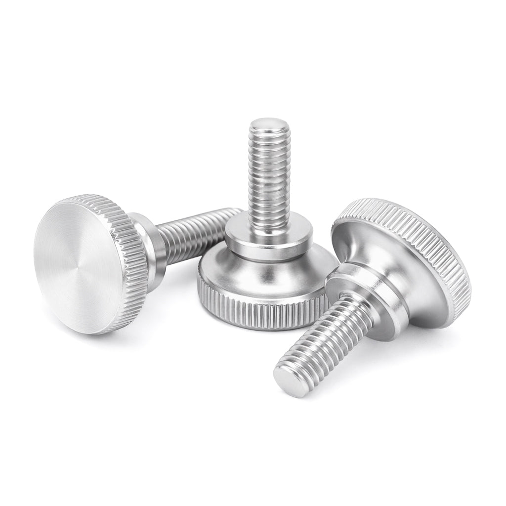 Steel Knurled Step Thumb Screw - Nickel