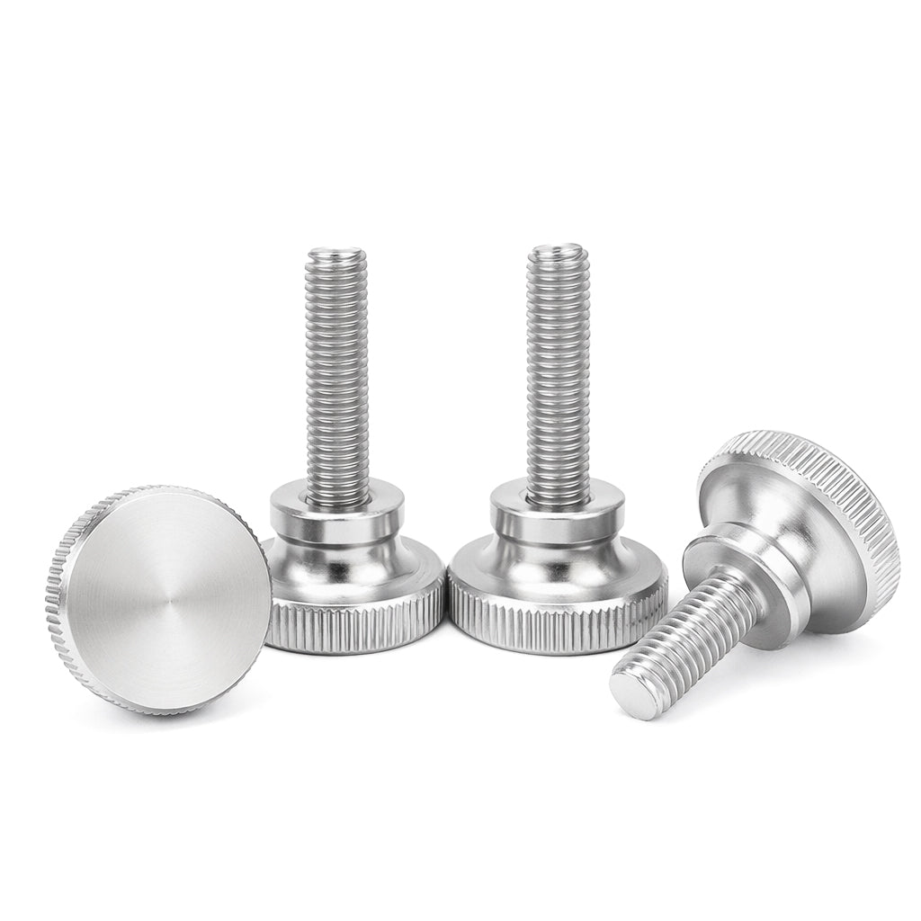 Steel Knurled Step Thumb Screw - Nickel