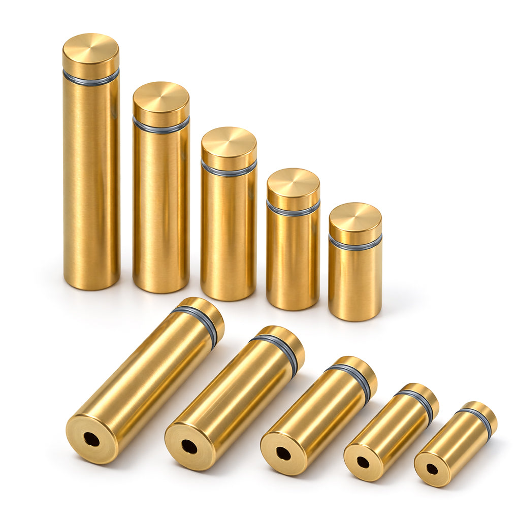 Gold - Stainless Steel Standoff Fixings | Bolts | Mount | Stand Off