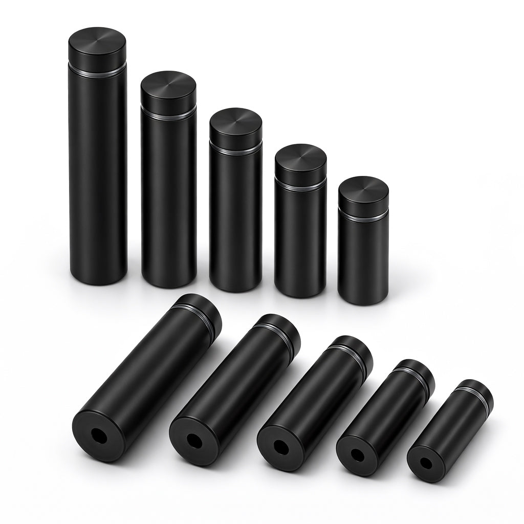 Black - Stainless Steel Stand Off Fixings | Bolts | Mount | Standoff