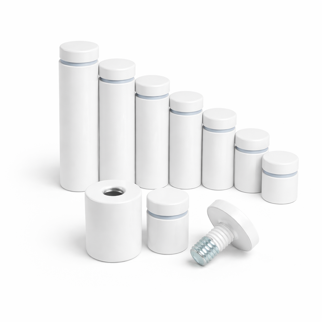 White - Stainless Steel Standoff Fixings | Bolts | Mount | Stand Off