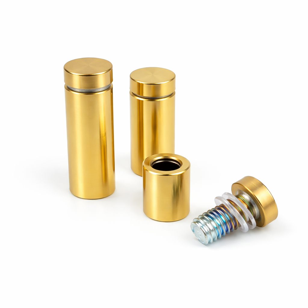 Gold - Stainless Steel Standoff Fixings | Bolts | Mount | Stand Off