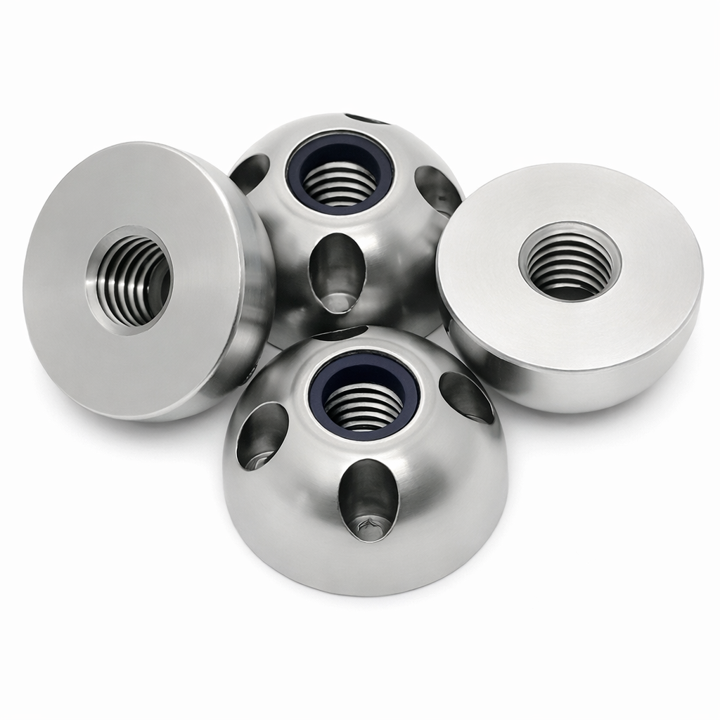4-Hole Anti-Theft Tamperproof Security Nuts with Nyloc - M8