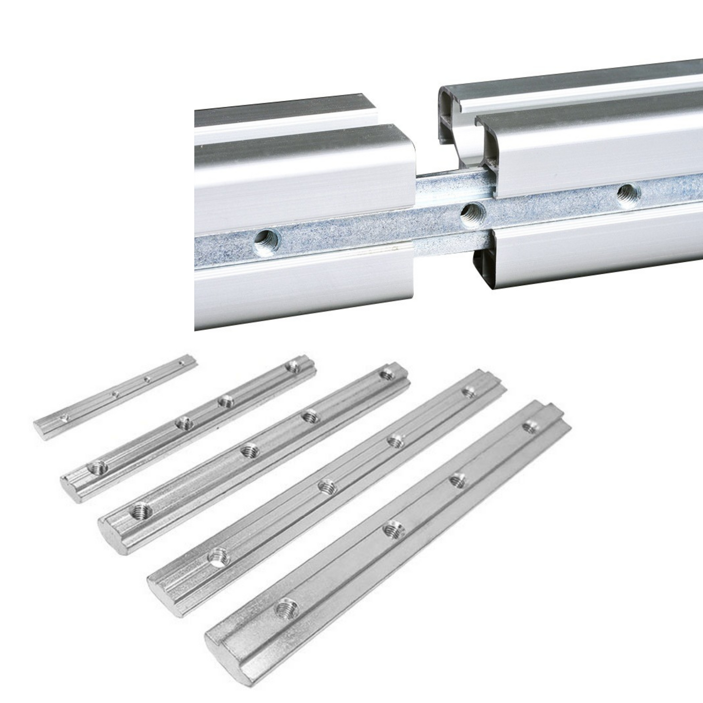 180 Degree Aluminium Extrusion Profile Straight Joint | Inside Connector T-Slot