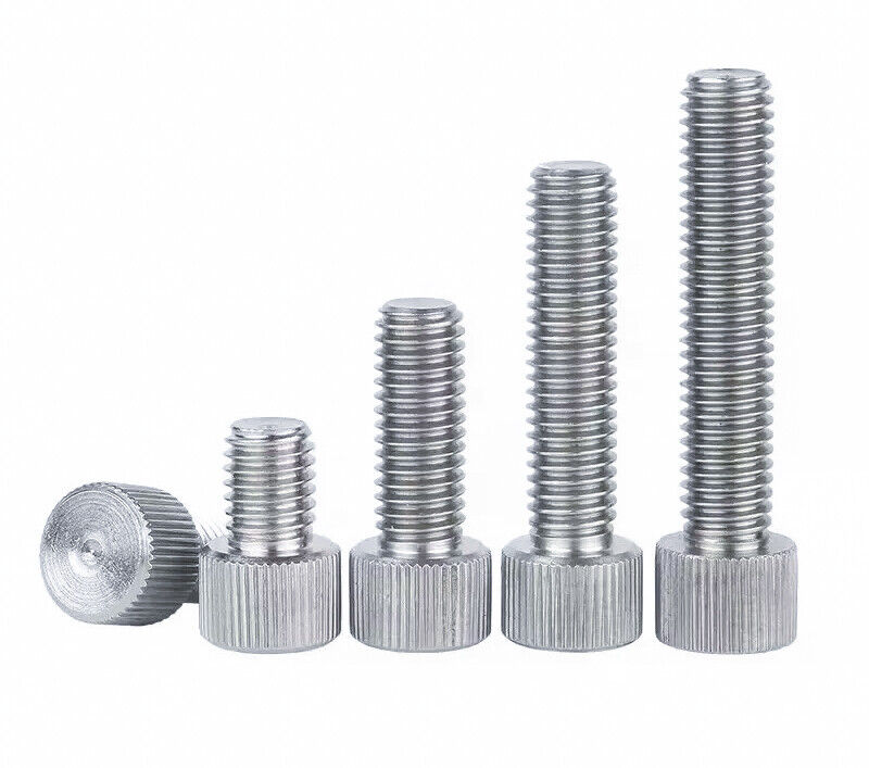 Small Head Steel Knurled Thumb Screw M4 6mm to 20mm