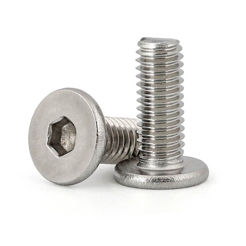 Low Profile Thin Head Stainless Steel Bolts Hex head 6-45mm - M5