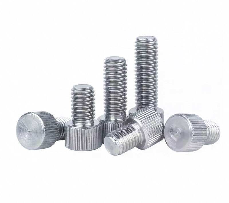 Small Head Steel Knurled Thumb Screw M4 6mm to 20mm