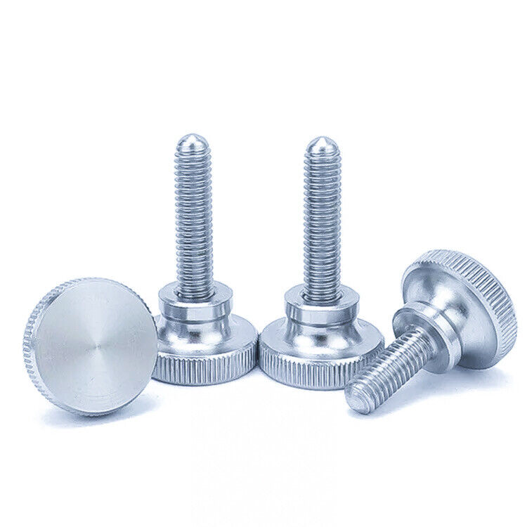 Steel Knurled Step Thumb Screw M4 6mm to 40mm - Zinc