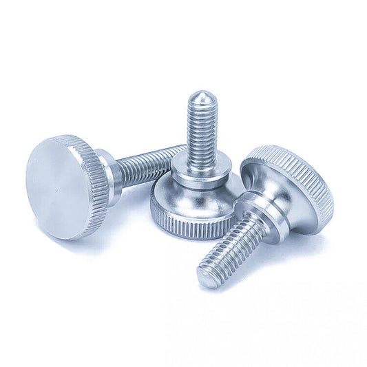 Steel Knurled Step Thumb Screw M5 8mm to 50mm - Zinc