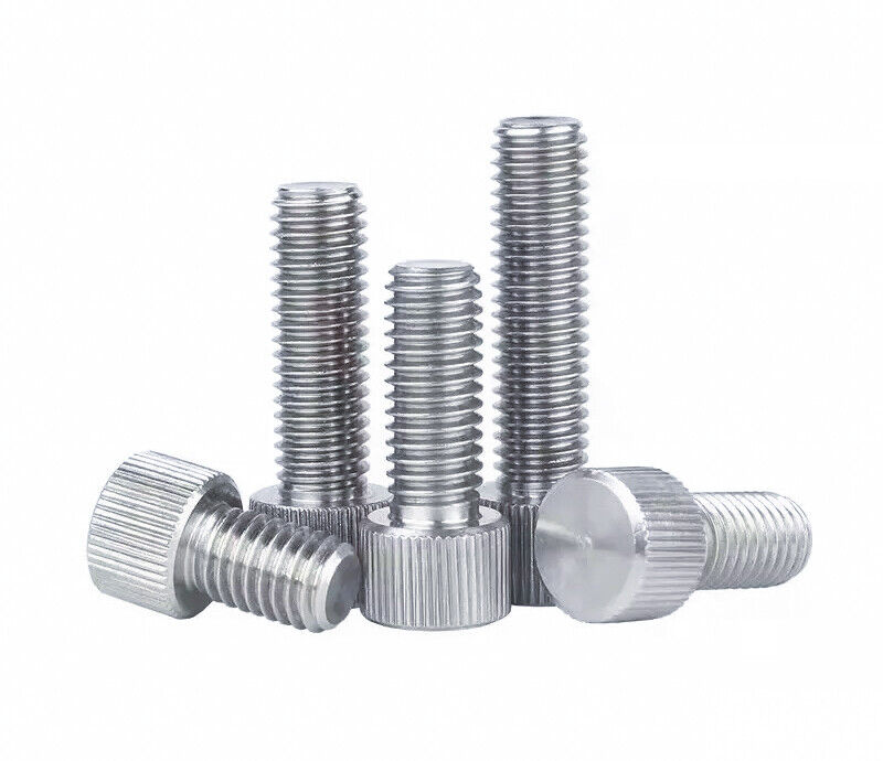 Small Head Steel Knurled Thumb Screw M6 6mm to 20mm