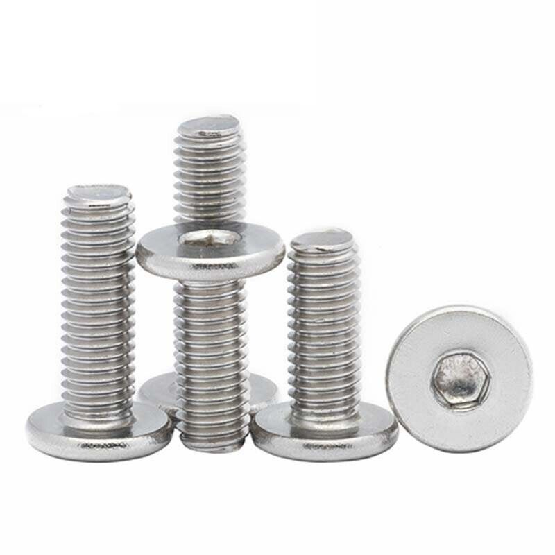 Low Profile Thin Head Stainless Steel Bolts Hex head 6-45mm - M5