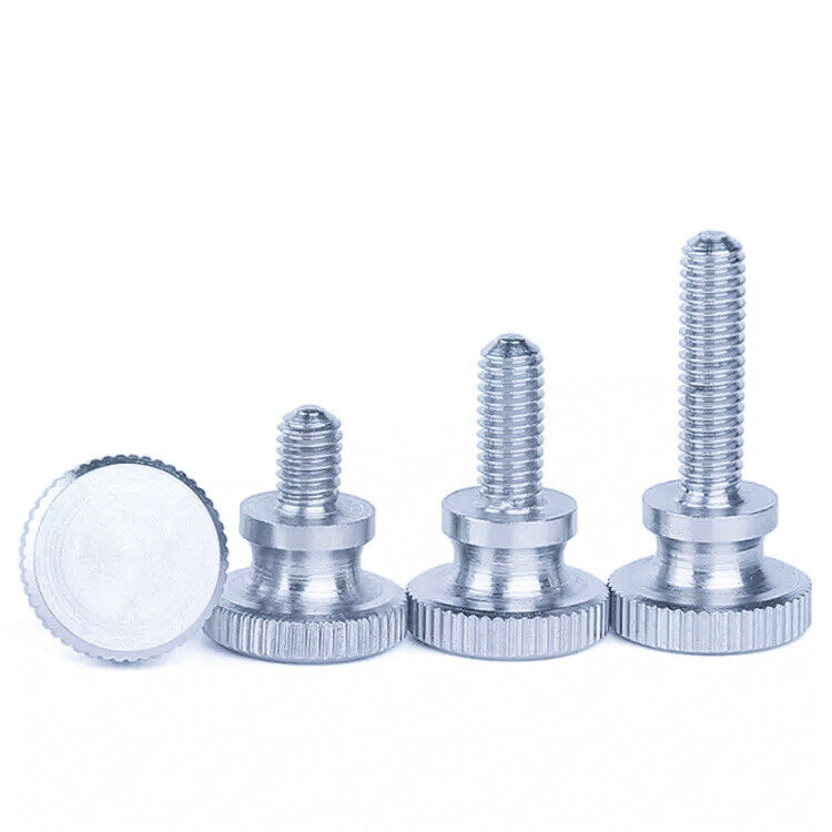 Steel Knurled Step Thumb Screw M6 8mm to 50mm - Zinc