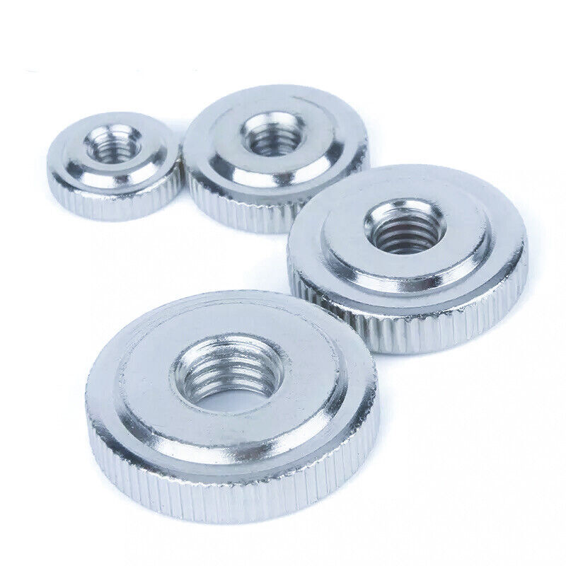 Steel Knurled Slim Thumb Nut M6 - Zinc