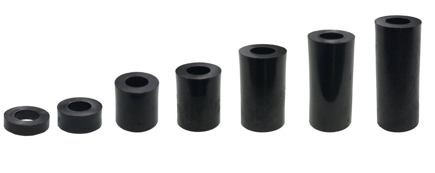 Black Nylon Standoff Plastic Spacers Washers M6 3-25mm