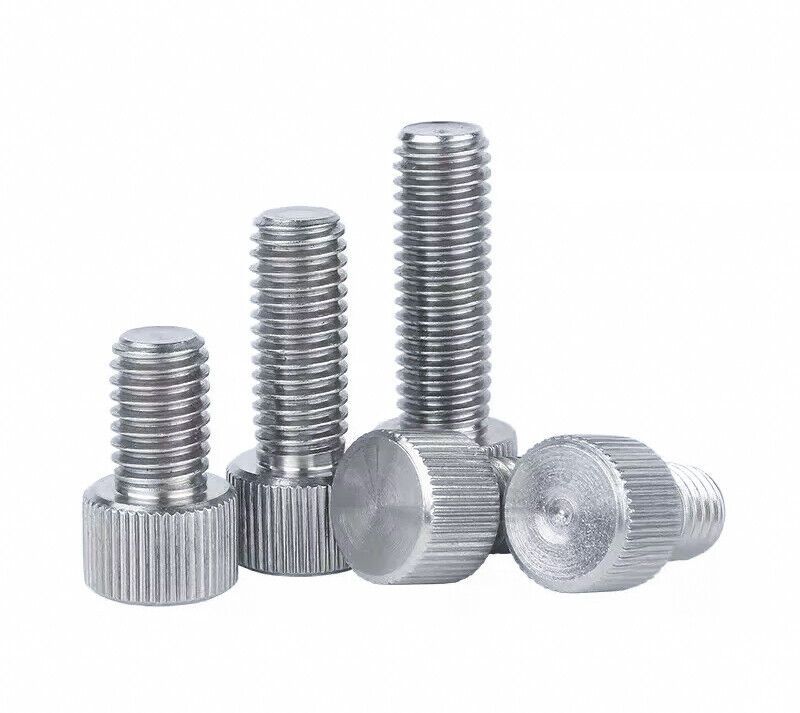 Small Head Steel Knurled Thumb Screw M6 6mm to 20mm