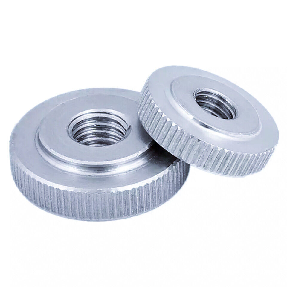 Steel Knurled Slim Thumb Nut M4 - Zinc