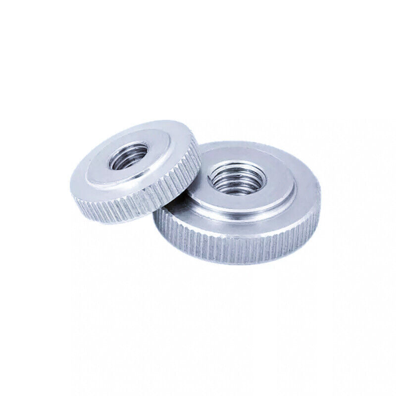 Steel Knurled Slim Thumb Nut M4 - Zinc