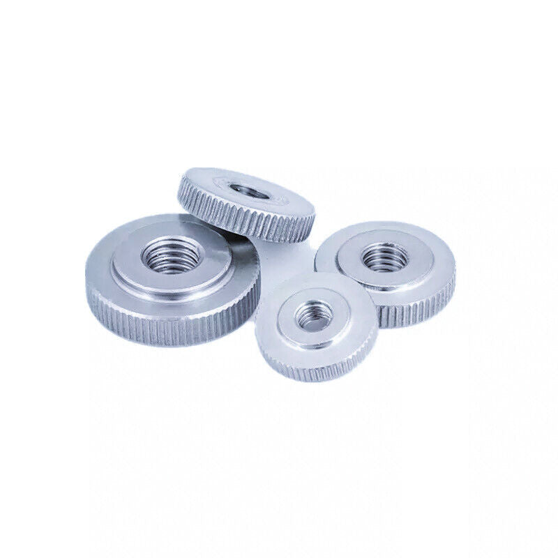 Steel Knurled Slim Thumb Nut M6 - Zinc