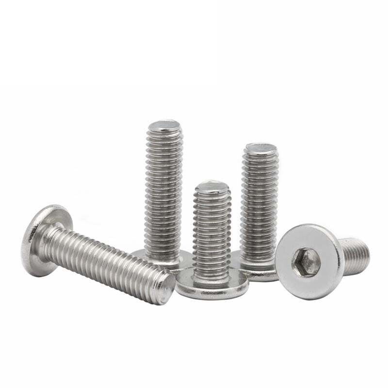 Low Profile Thin Head Stainless Steel Bolts Hex head 6-45mm - M5