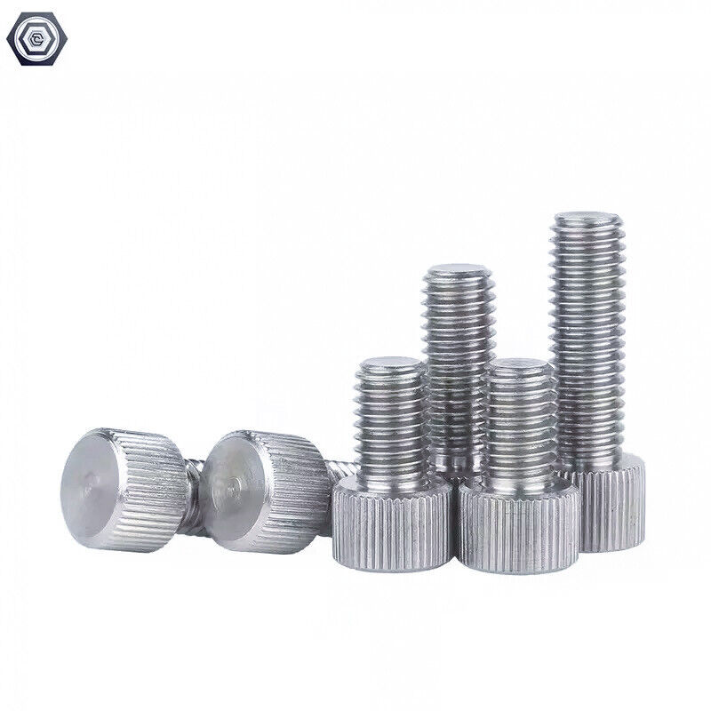 Small Head Steel Knurled Thumb Screw M4 6mm to 20mm