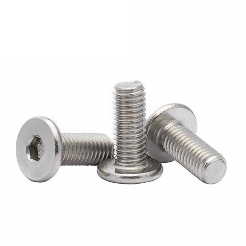 Low Profile Thin Head Stainless Steel Bolts Hex head 6-30mm - M3